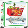 Supermarket Plastic Shopping Cart Hand Shopping Trolley